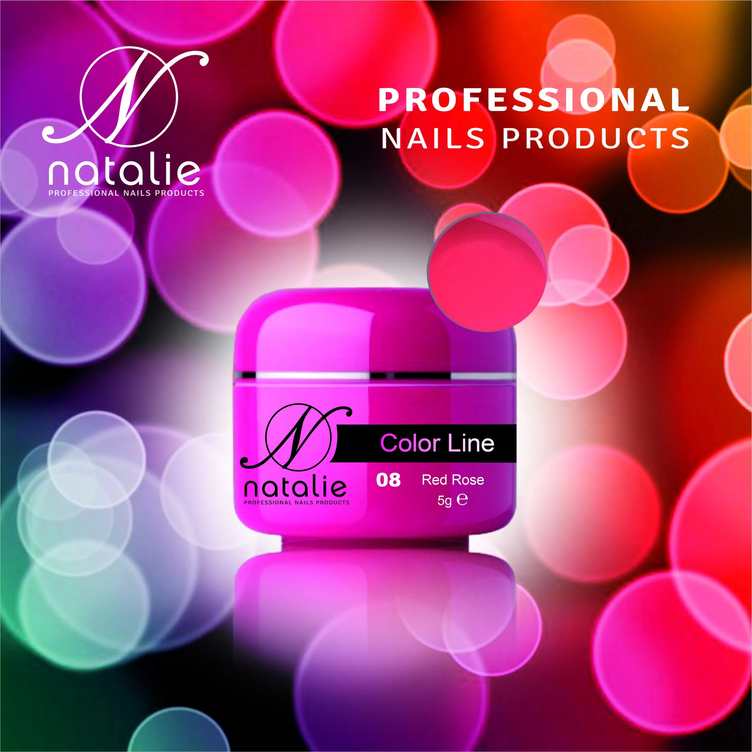 Gel UV Color Line Natalie 08 Red Rose