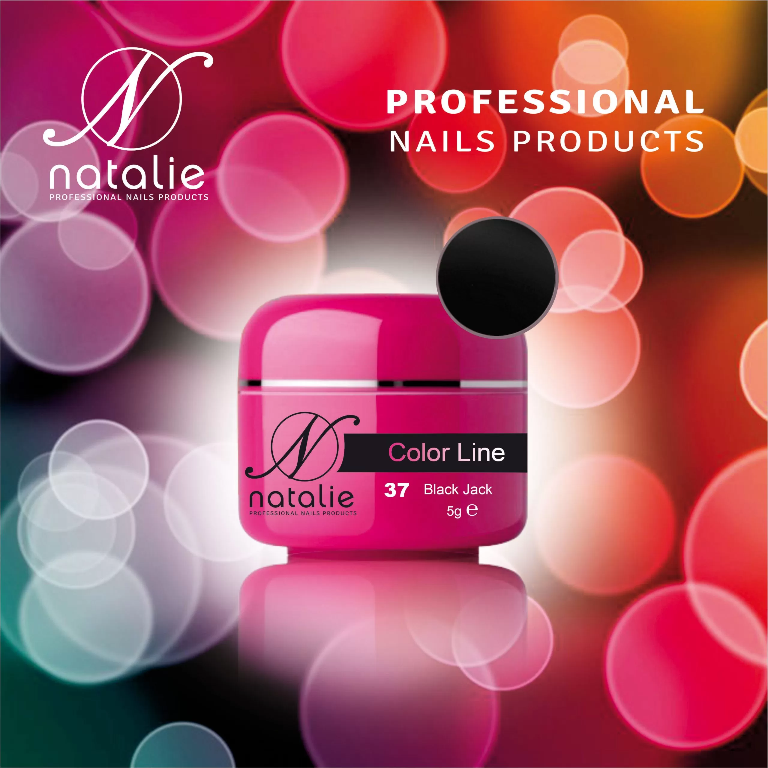 Gel UV Color Line Natalie 37 Black Jack