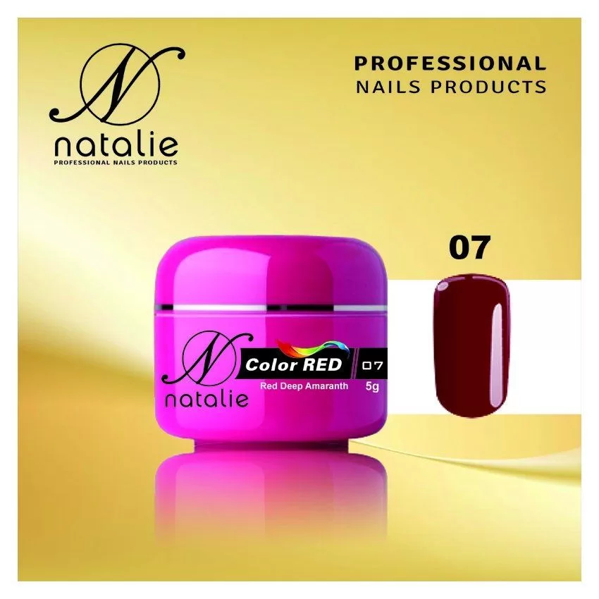 Gel UV RED Color Natalie 07 Deep Amaranth