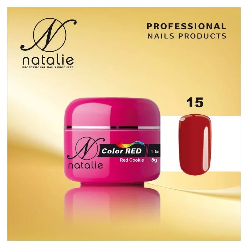 Gel UV RED color Natalie 15 Red Cookie