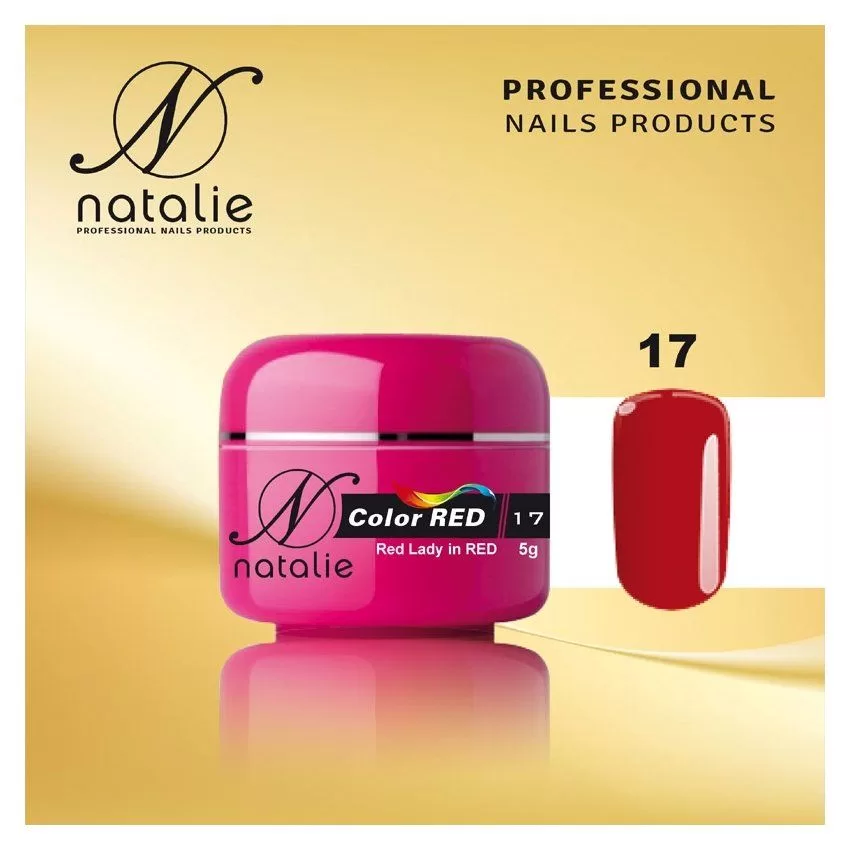 Gel UV RED Color Natalie 17 Lady in Red